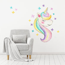 Load image into Gallery viewer, Unicorn Rock Star Wall Decal Set
