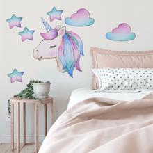 Load image into Gallery viewer, Unicorn Skies Wall Decal Set

