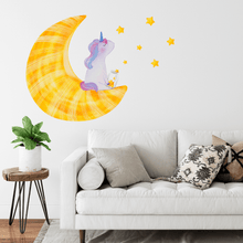 Load image into Gallery viewer, Unicorn Star Gazer Wall Decal Set
