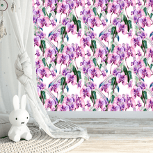 Load image into Gallery viewer, Vintage Purple Orchid Wallpaper
