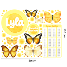 Load image into Gallery viewer, Yellow Butterfly - Full Room Wall Decal Set (Personalised)
