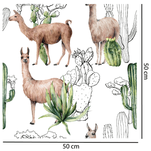 Prickly Desert Llama Wallpaper