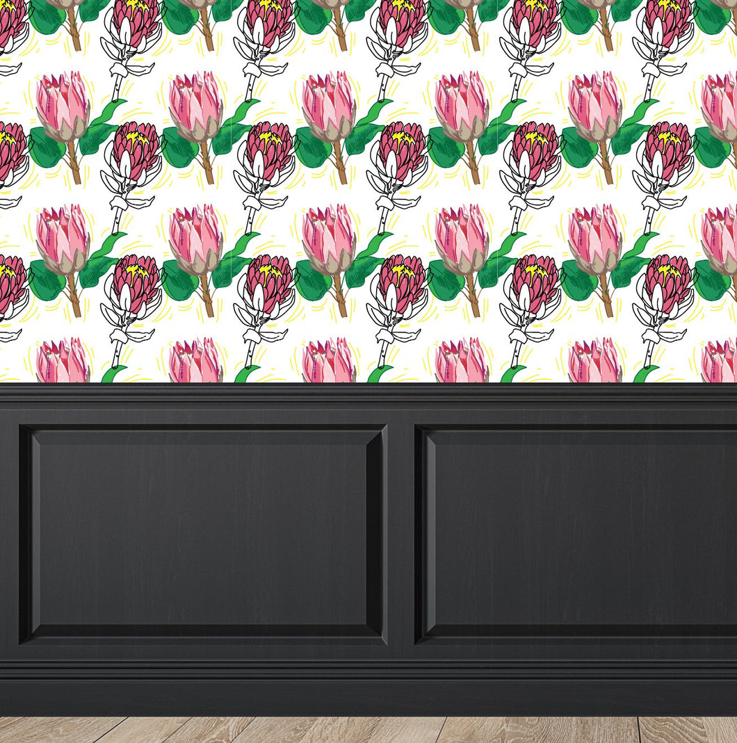 Bright Protea Flower Wallpaper