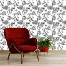 Load image into Gallery viewer, Australian Floral Sketch Wallpaper
